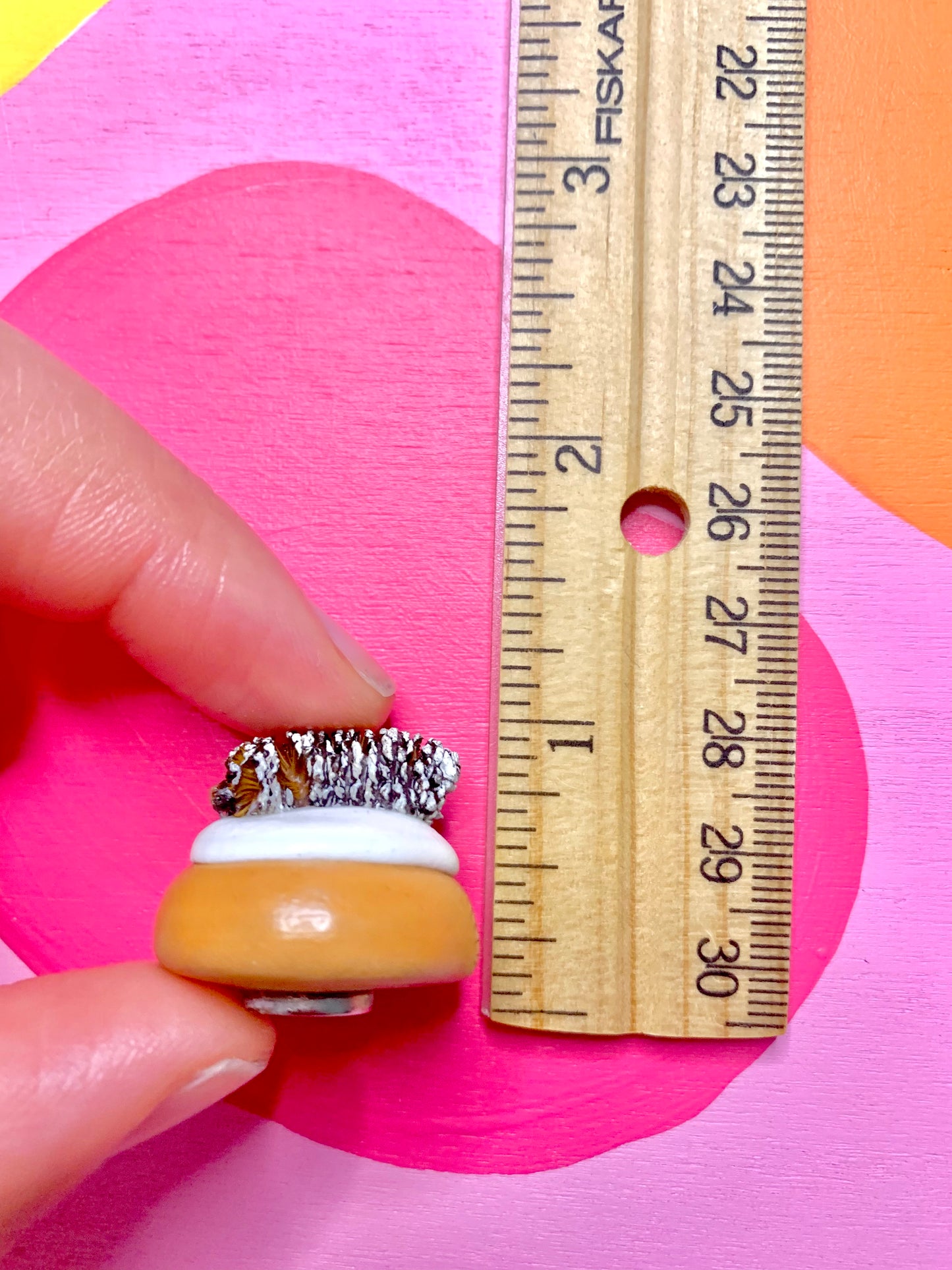 Winter Pinecone Cookie Magnet