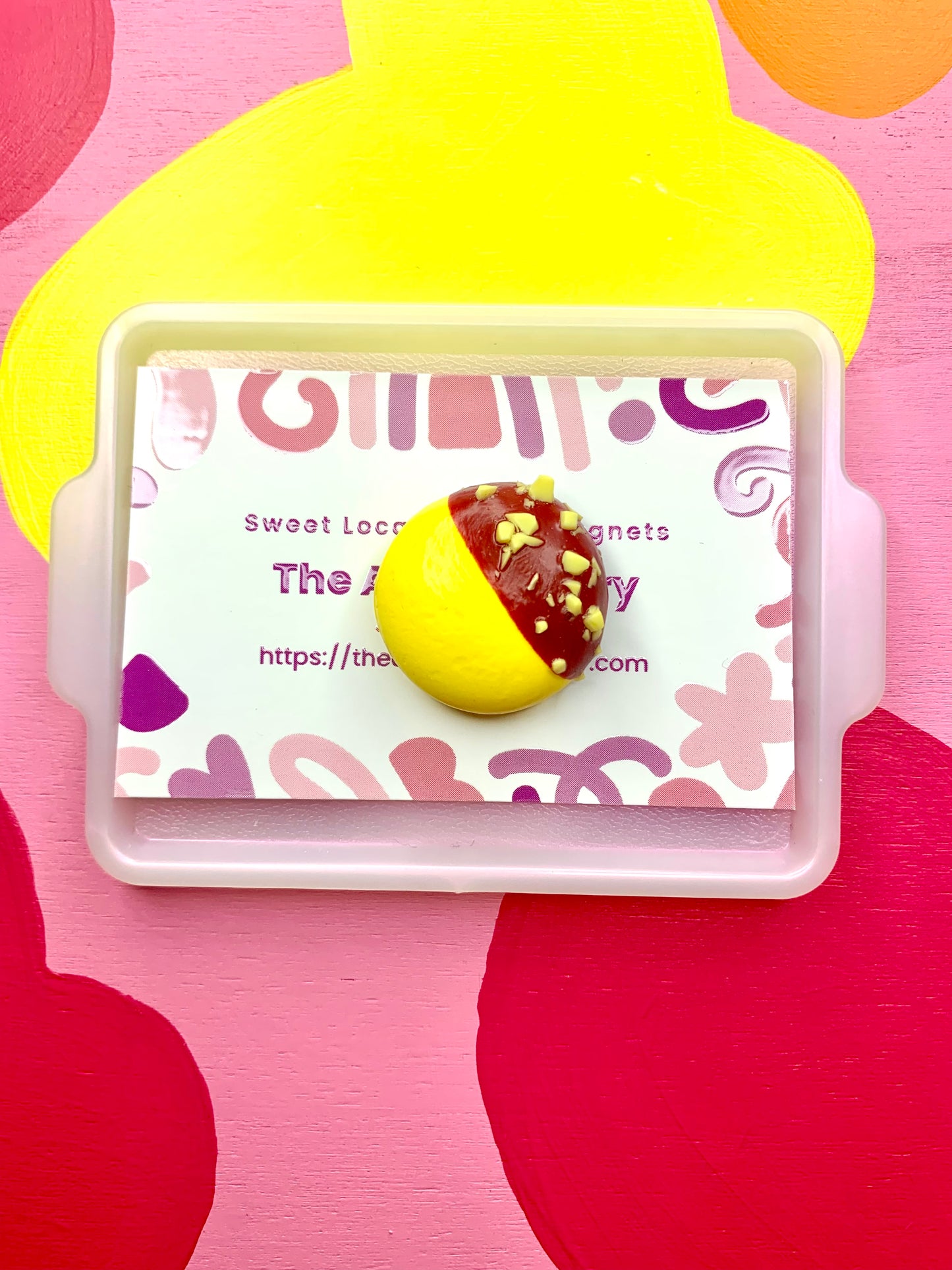 Lemon Raspberry Dipped Cookie Magnet