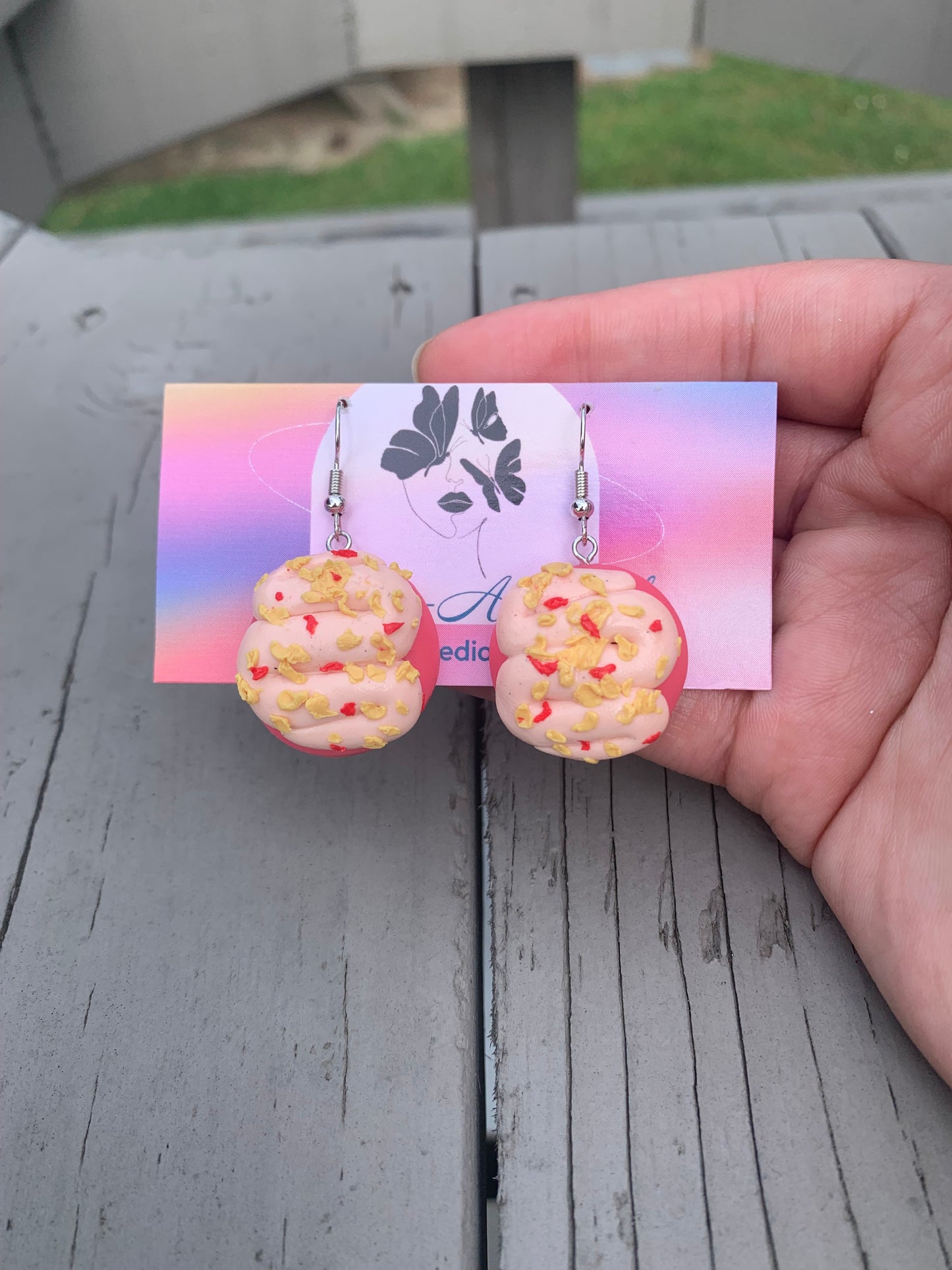 Strawberry Shortcake Cookie Earrings