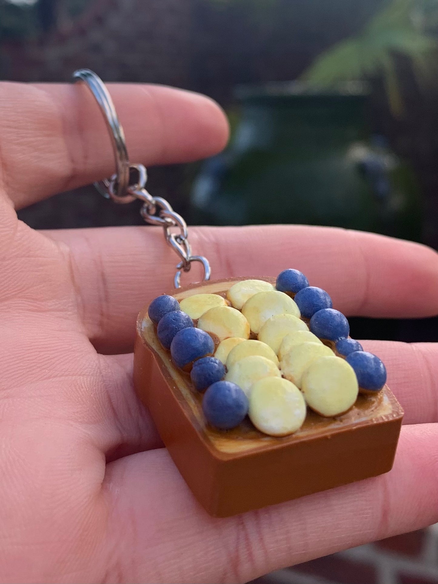 Banana and Blueberry Toast Keychain