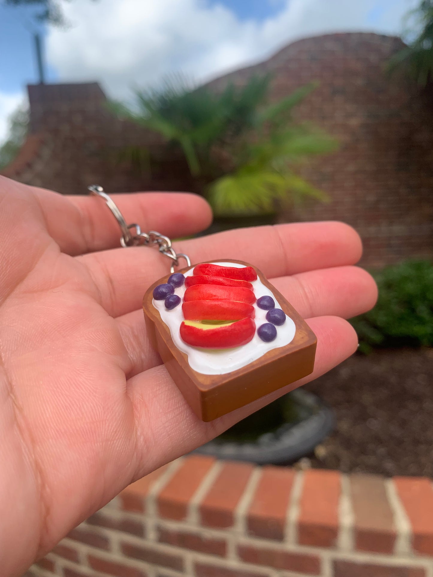 Apples and Grapes Yogurt Toast Keychain