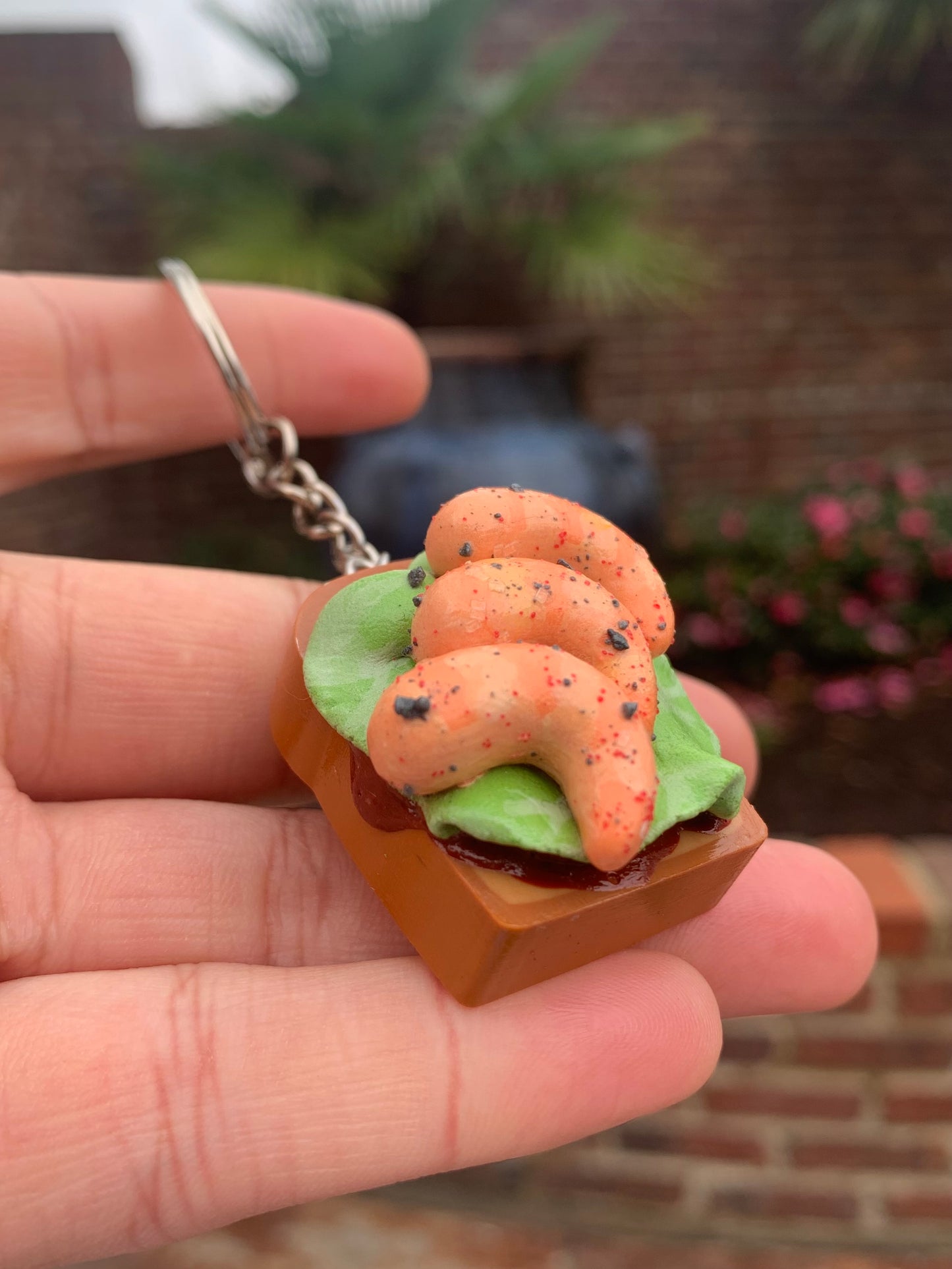 Cocktail Shrimp Toast Keychain