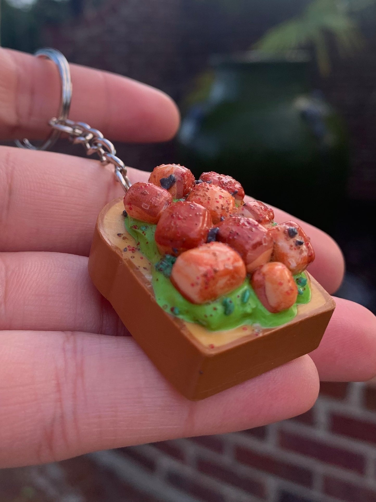 Pork with Avocado Toast Keychain
