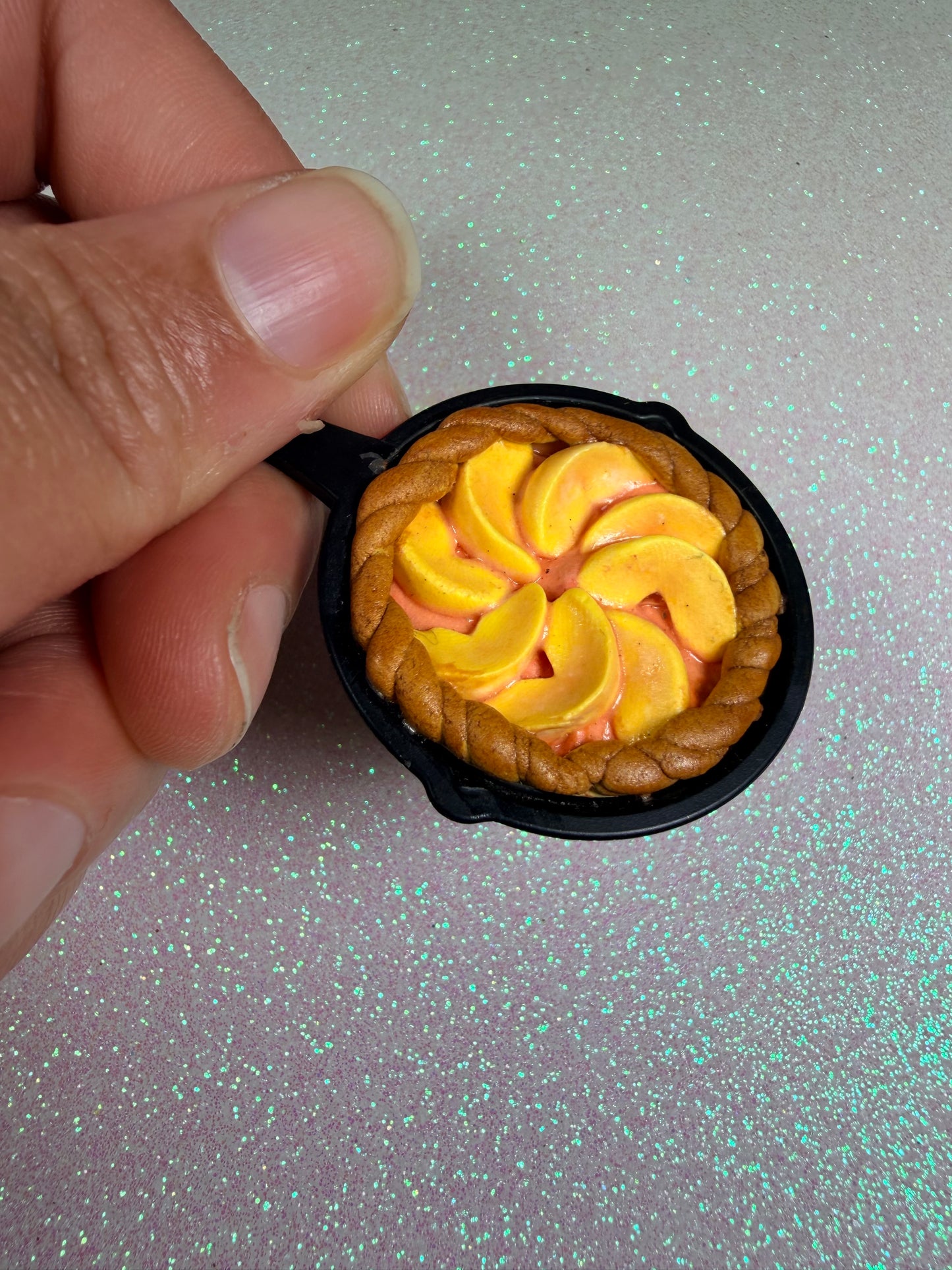Peach Pie Skillet Keychain