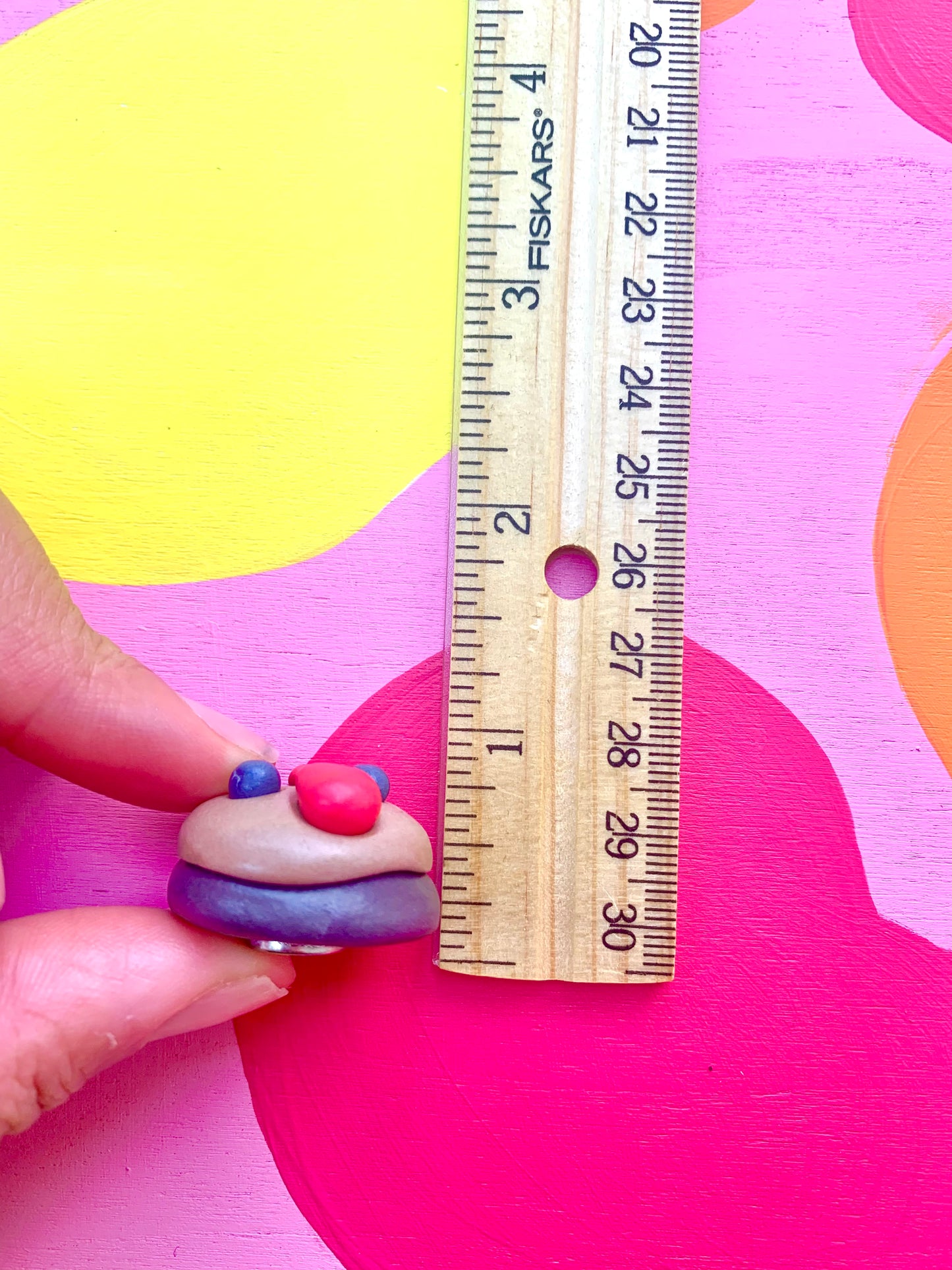 Chocolate Fruit Pizza Cookie Magnet