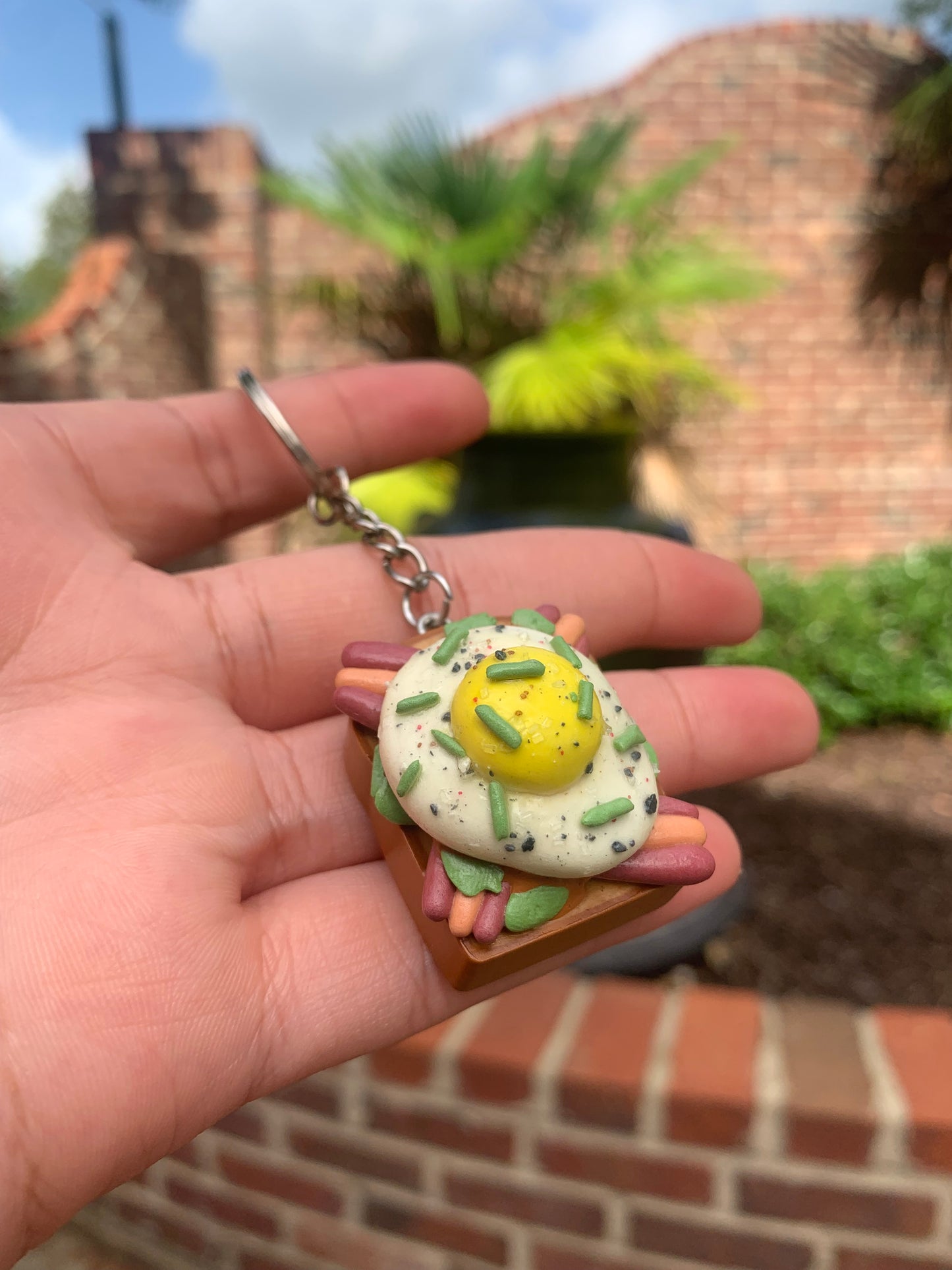 Bacon and Egg with Lettuce Toast Keychain