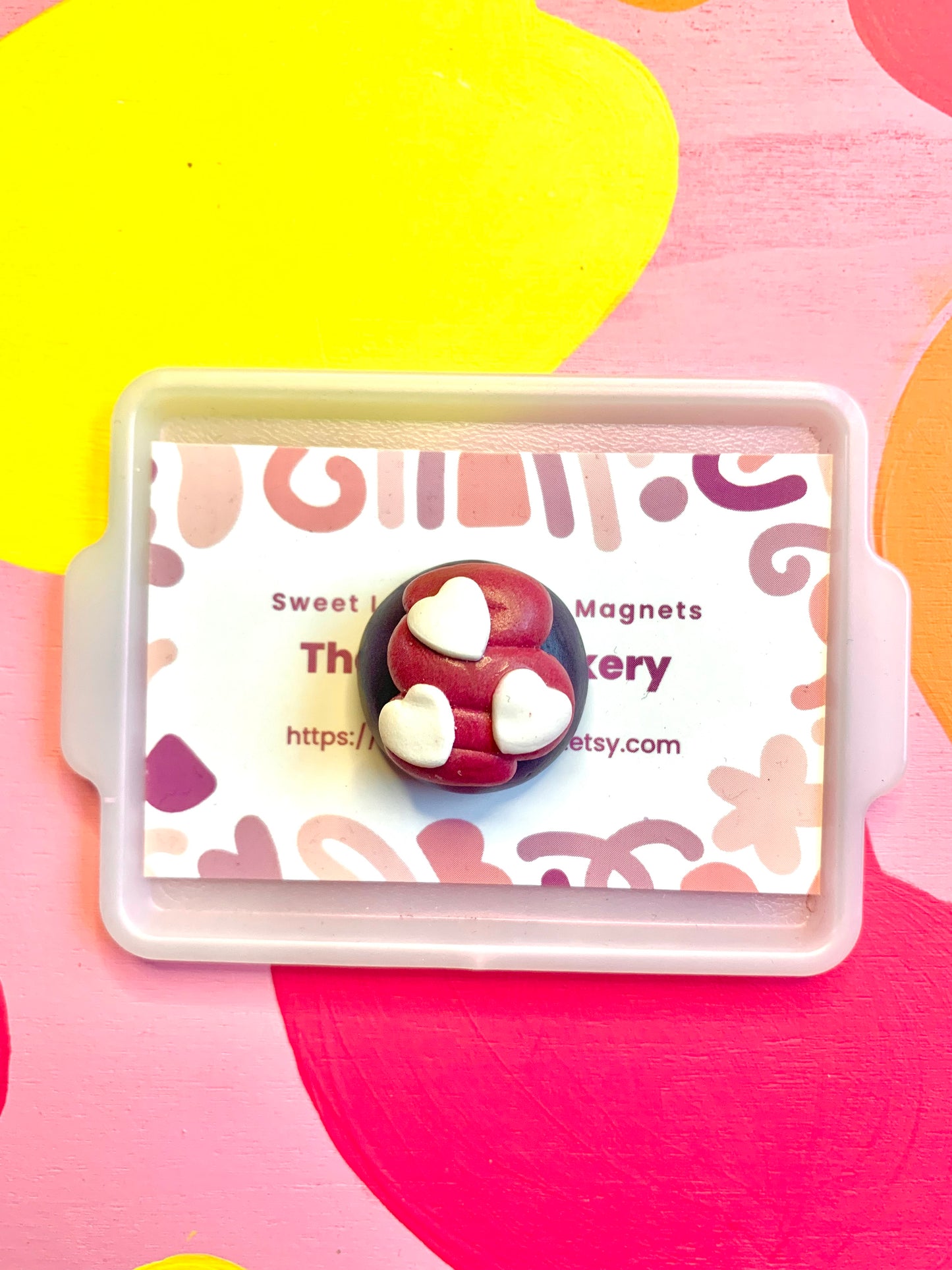 Black and Red Heart Swivel Cookie