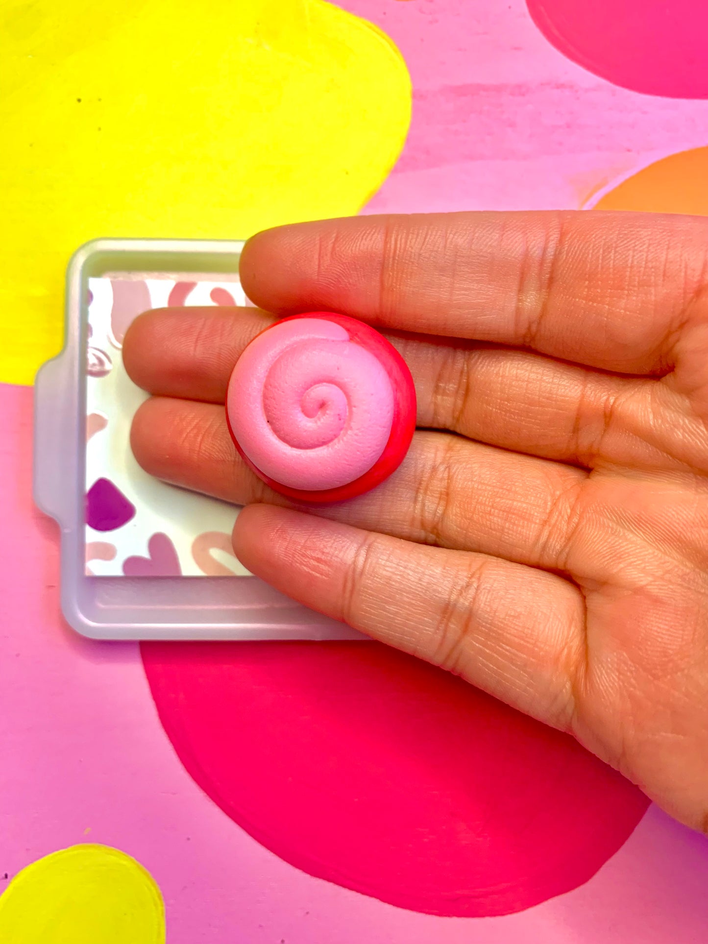 Pink Spiral Cookie