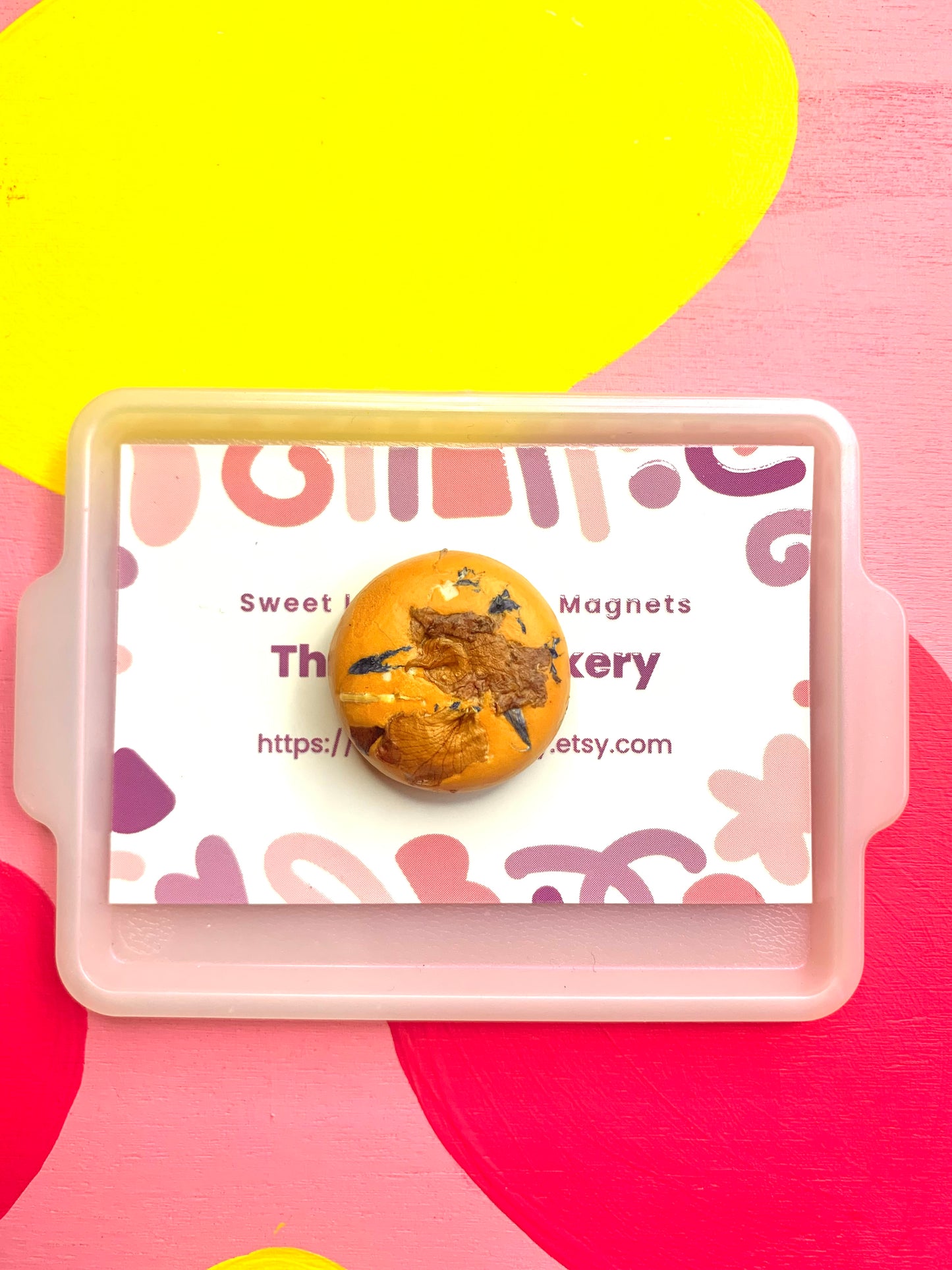 Pressed Flower Cookie Magnet