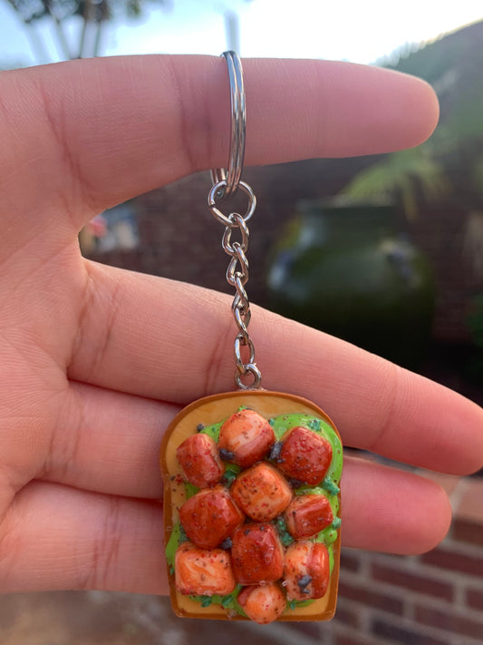Pork with Avocado Toast Keychain