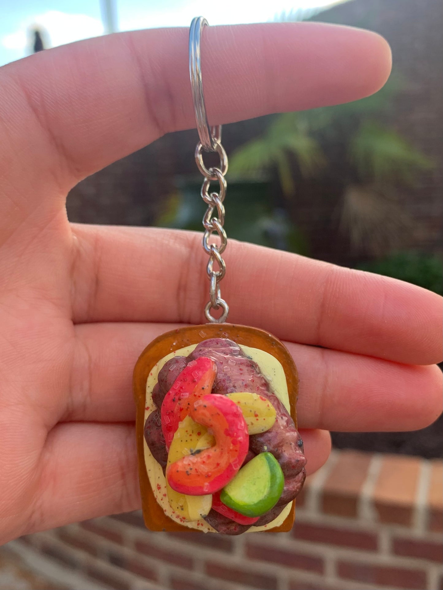 Steak Fajitas Toast Keychain