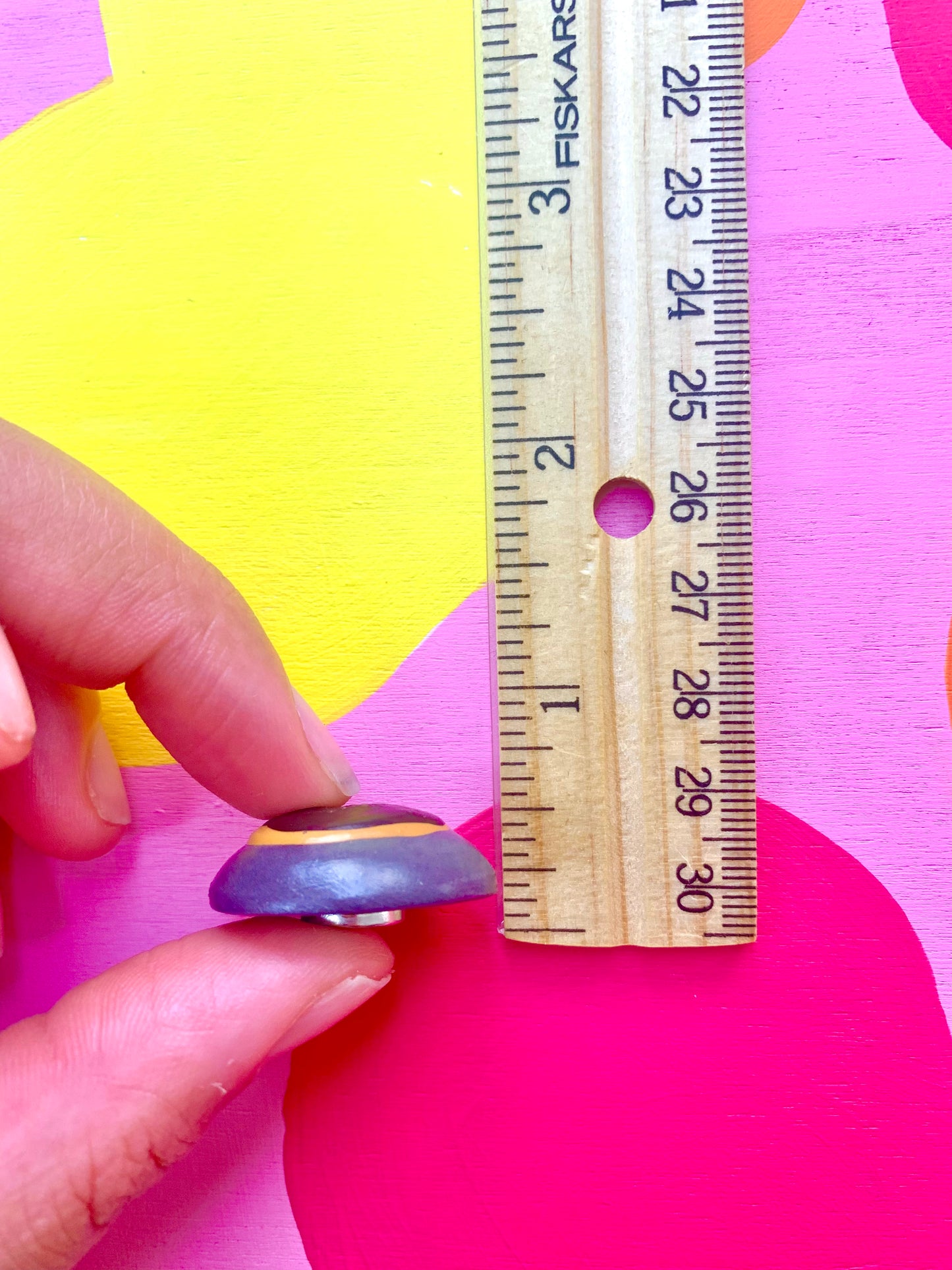 Chocolate and Caramel Topped Cookie Magnet