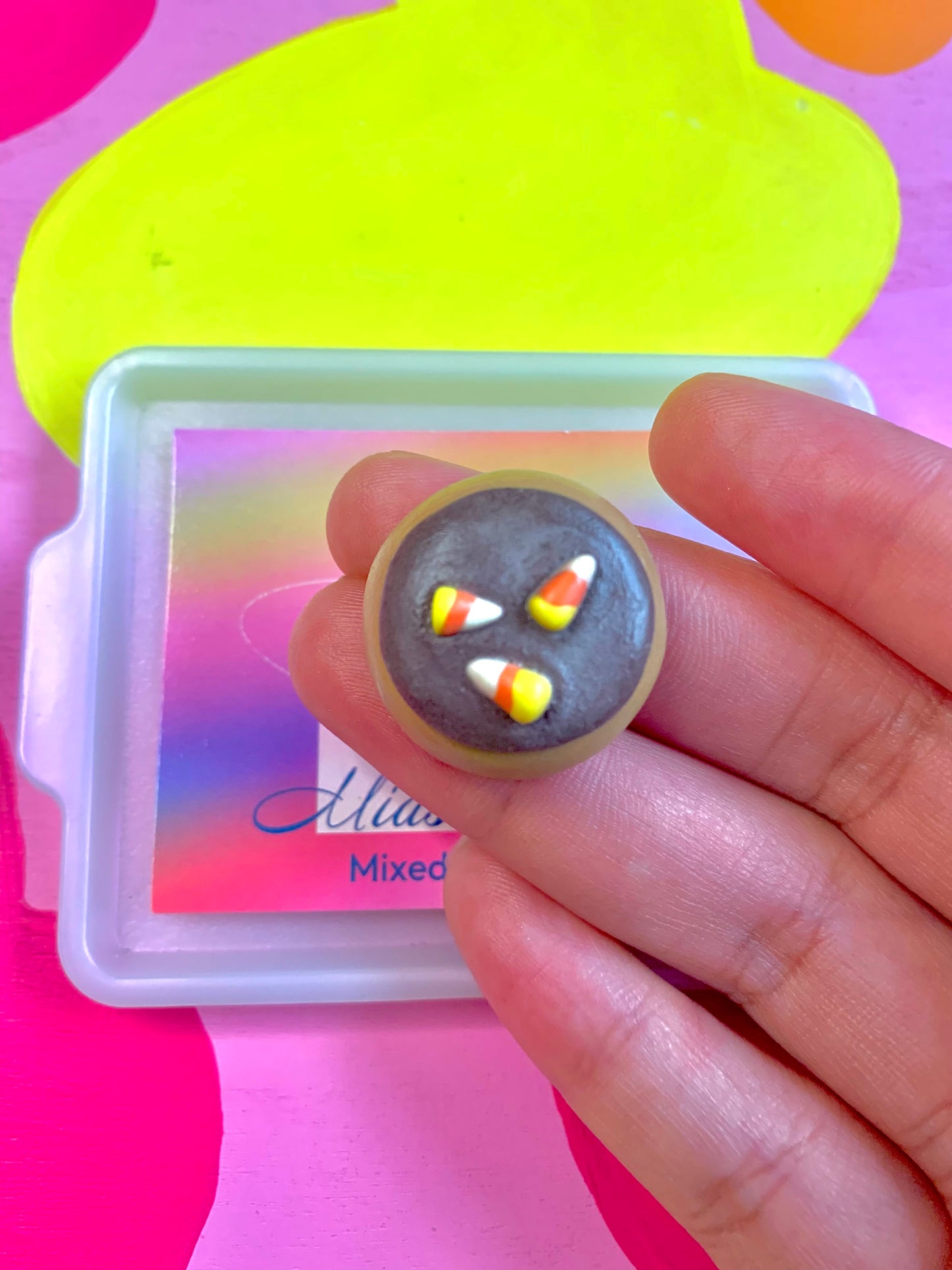 Chocolate Candy Corn Cookie Magnet (Fall Special )