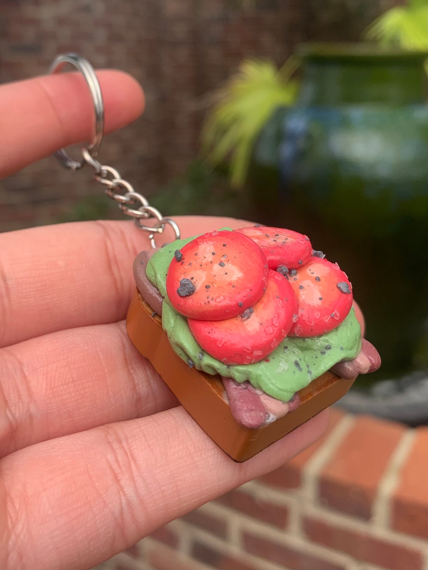 Open-faced B.L.T Sandwich Keychain