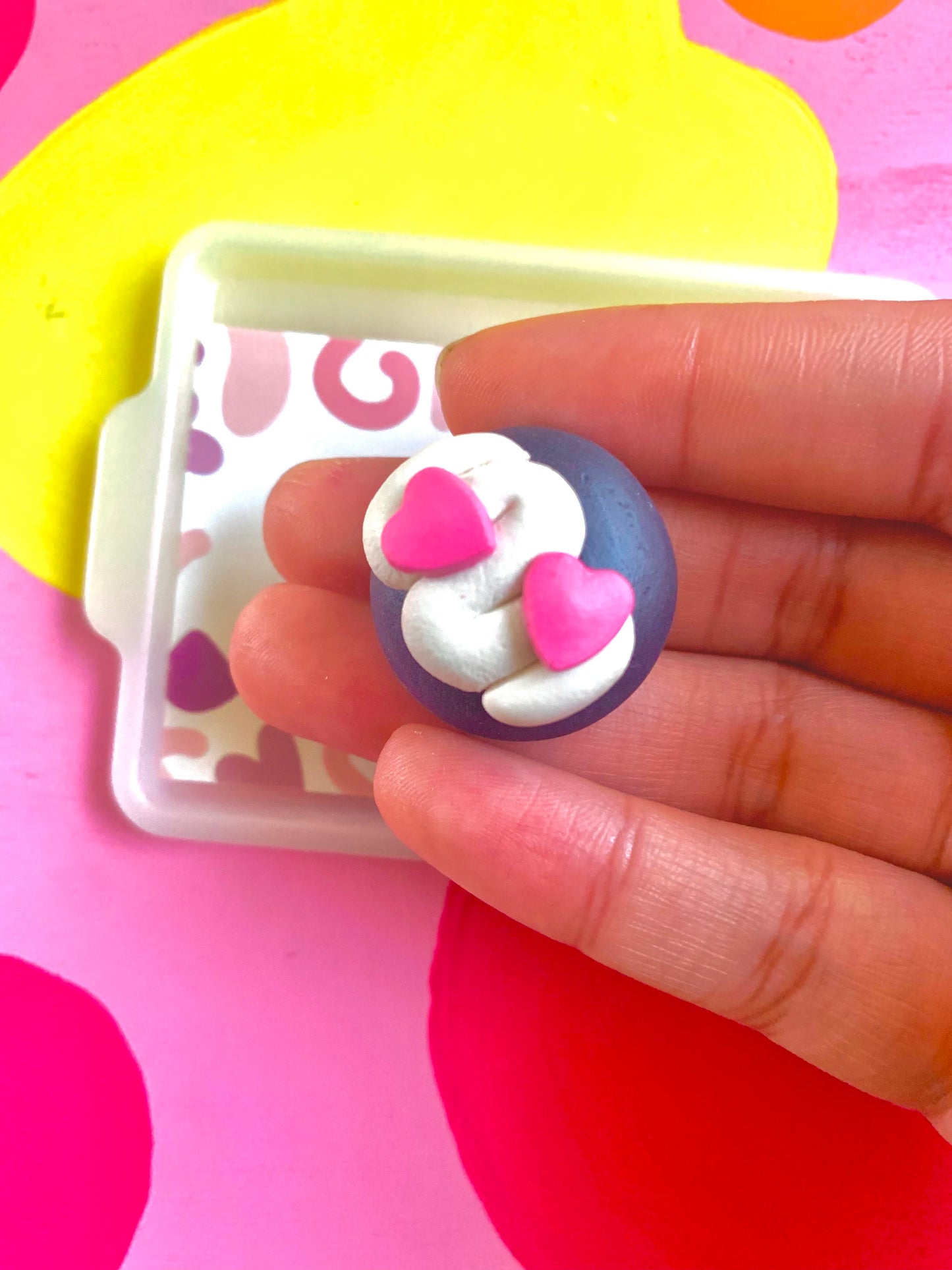 Pink Heart Swivel on Purple Valentine Cookie