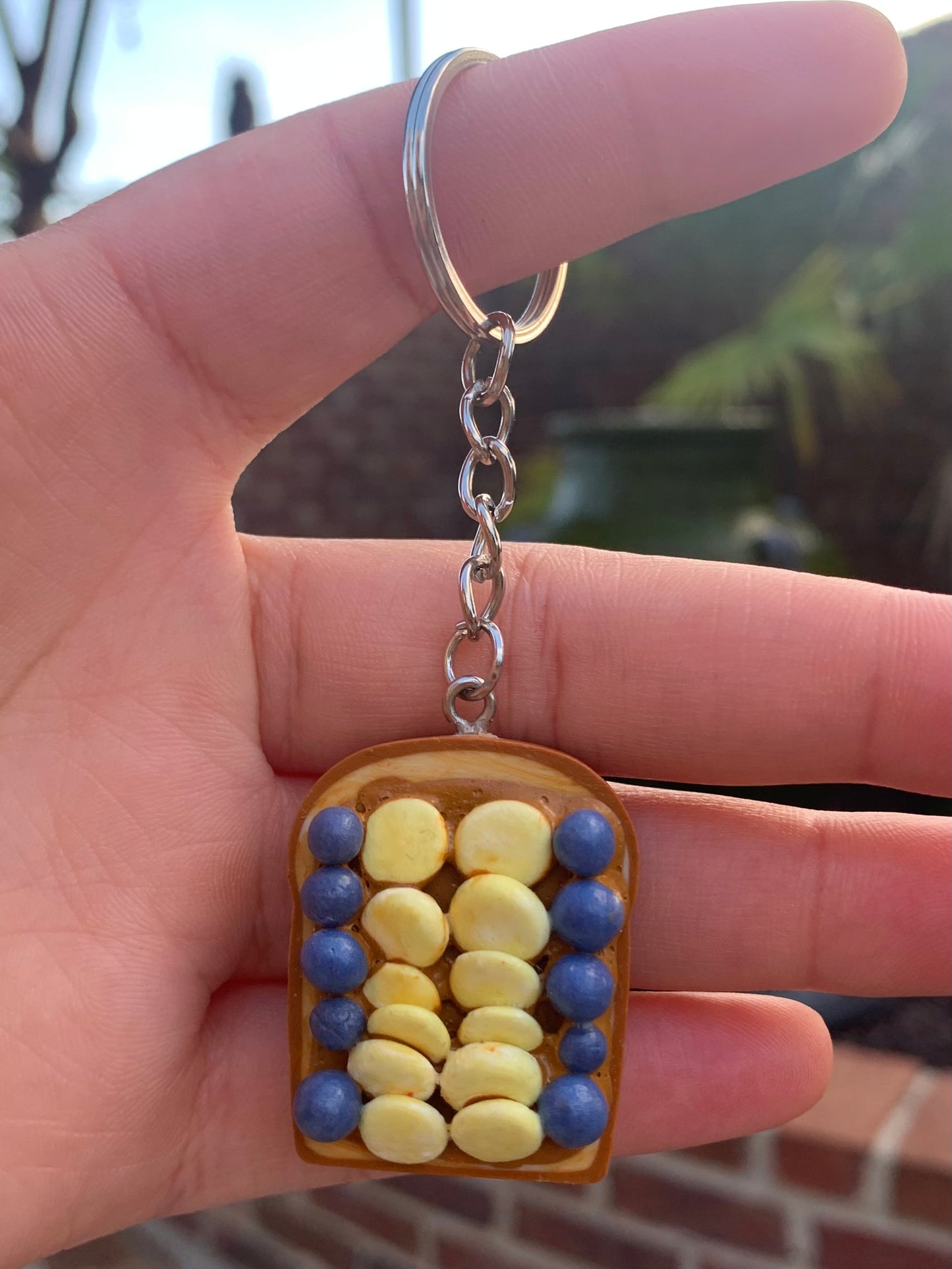 Banana and Blueberry Toast Keychain