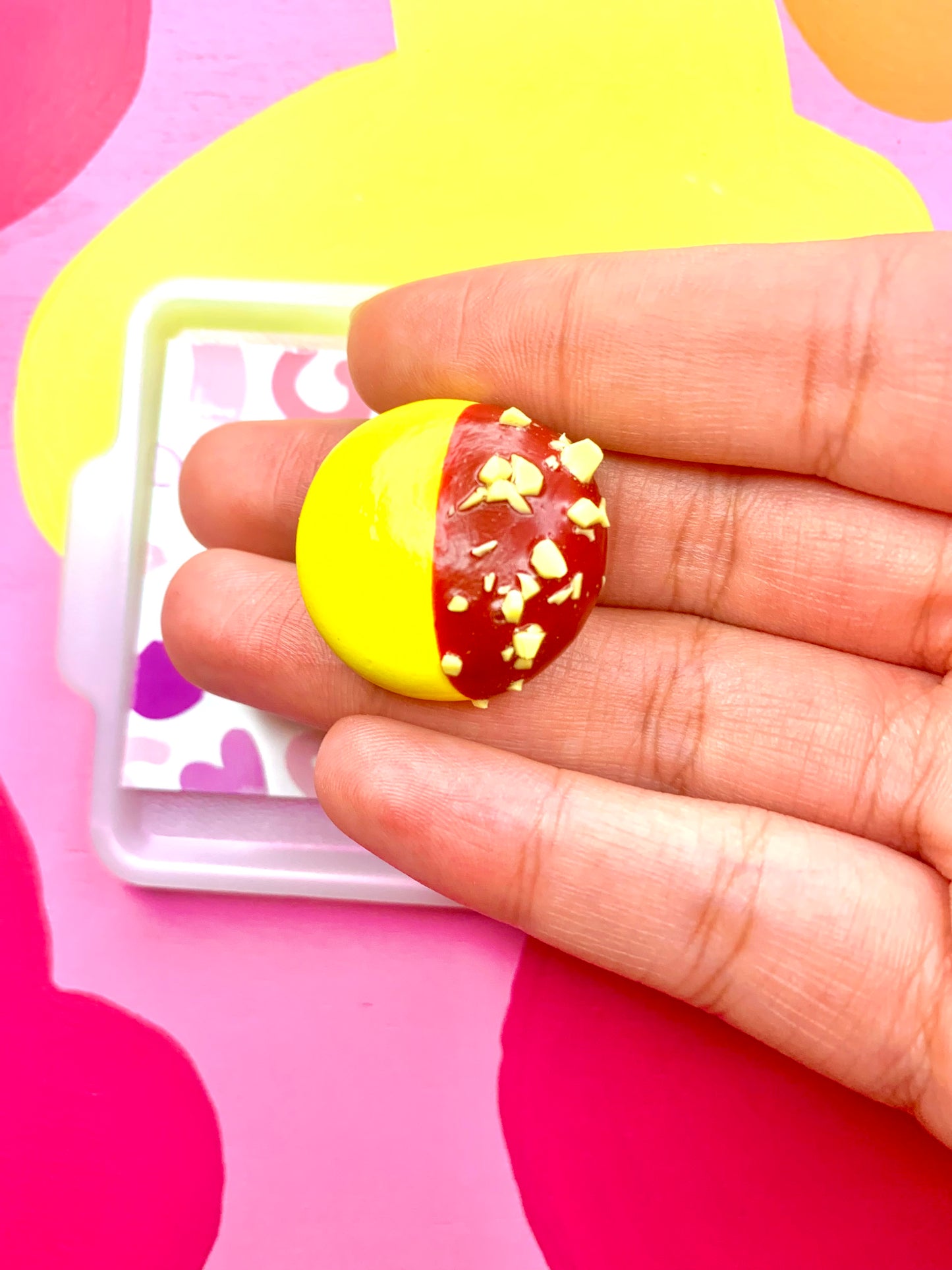 Lemon Raspberry Dipped Cookie Magnet