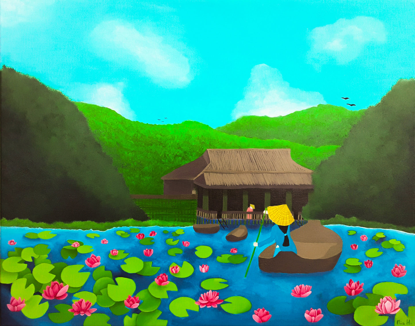 " The Country Side of Vietnam"- Original Painting