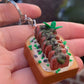 Steak on Mashed Potatoes Keychain