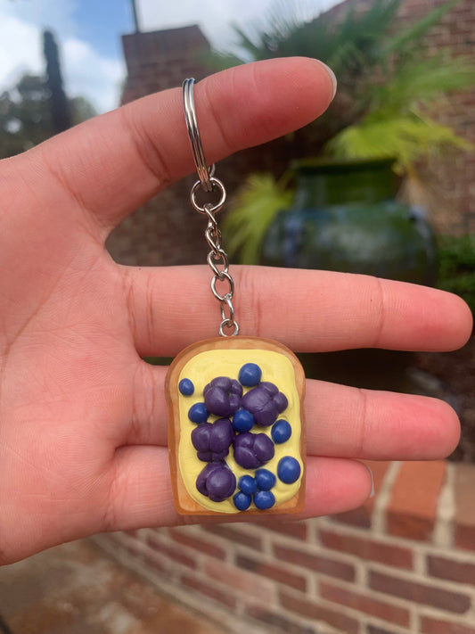 Berry Custard Toast Keychain