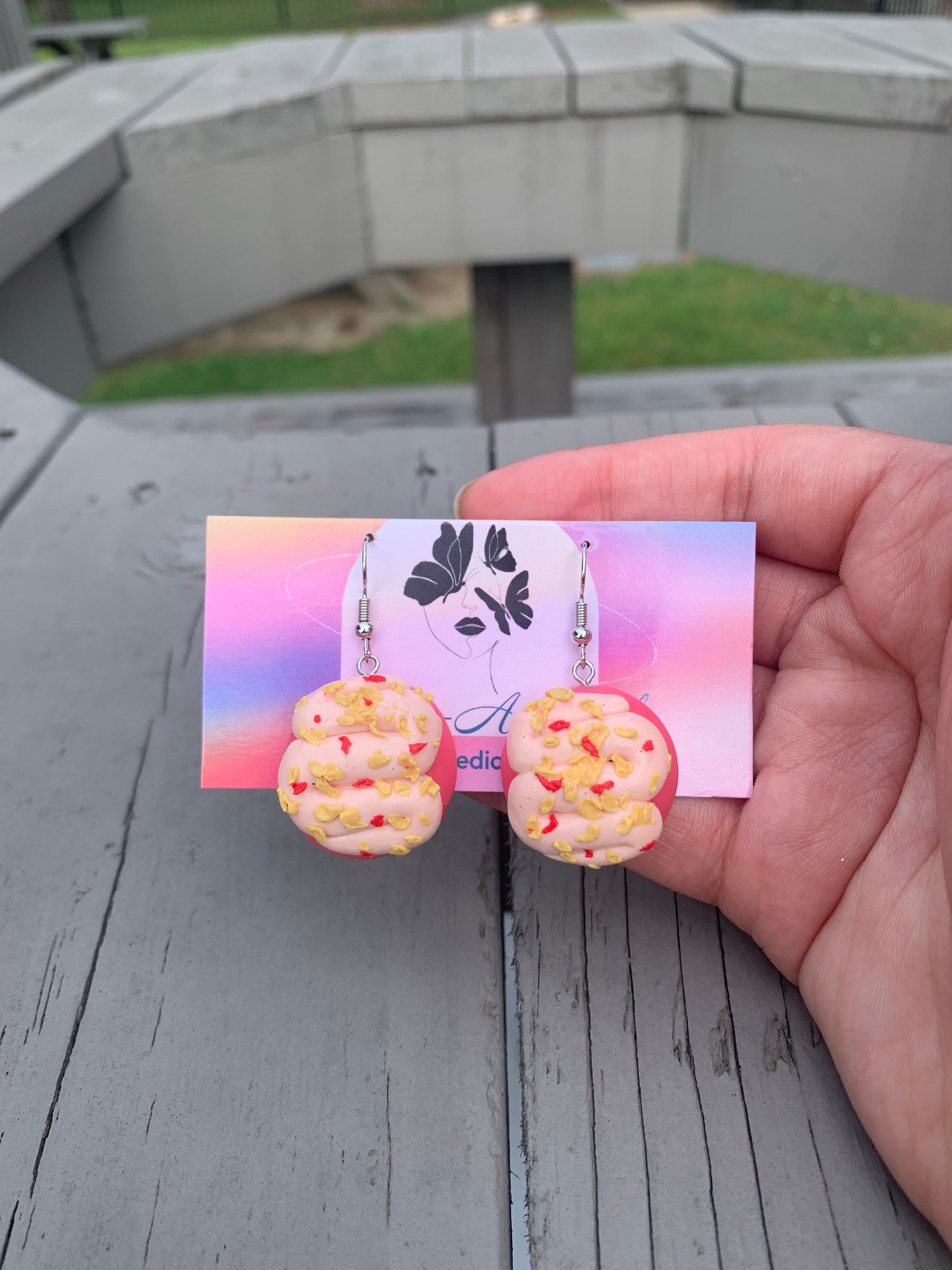 Strawberry Shortcake Cookie Earrings