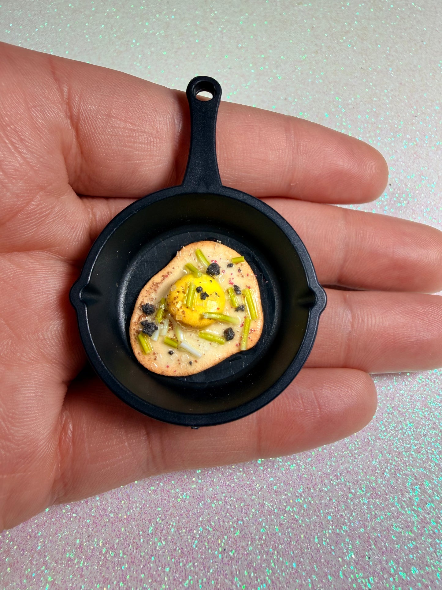 Fried Egg Skillet Charm