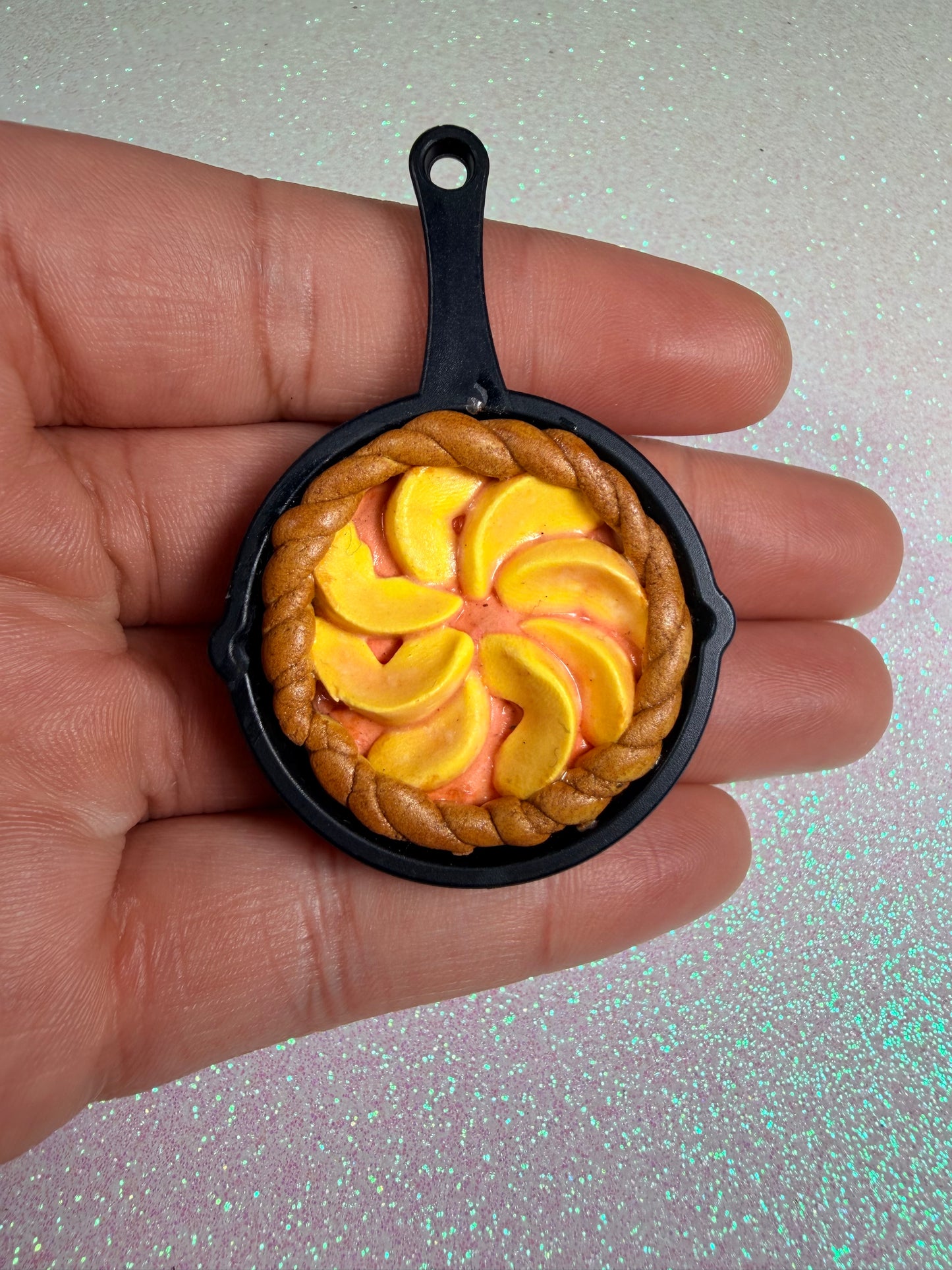 Peach Pie Skillet Keychain