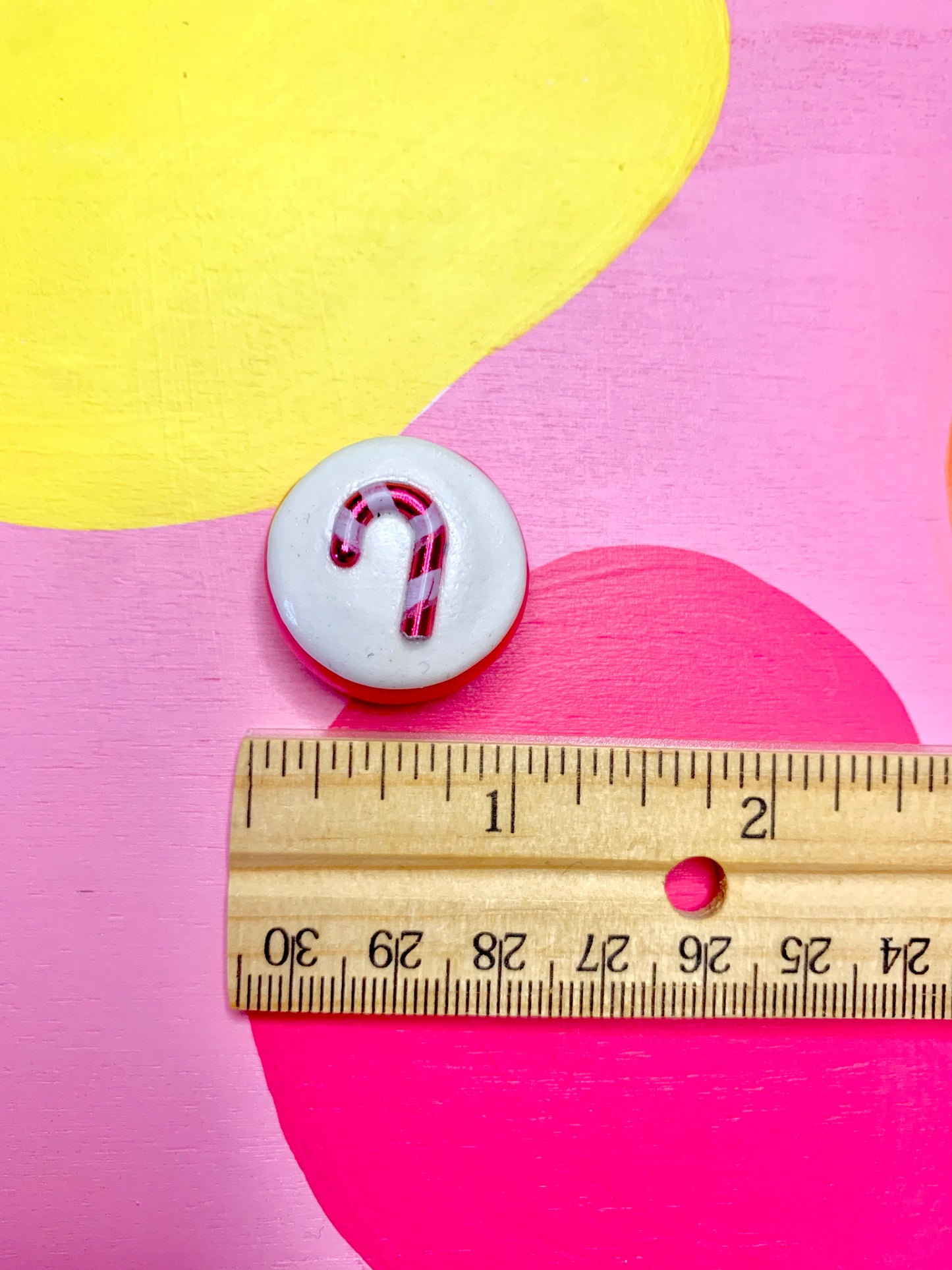 Red Candy Cane Cookie Magnet