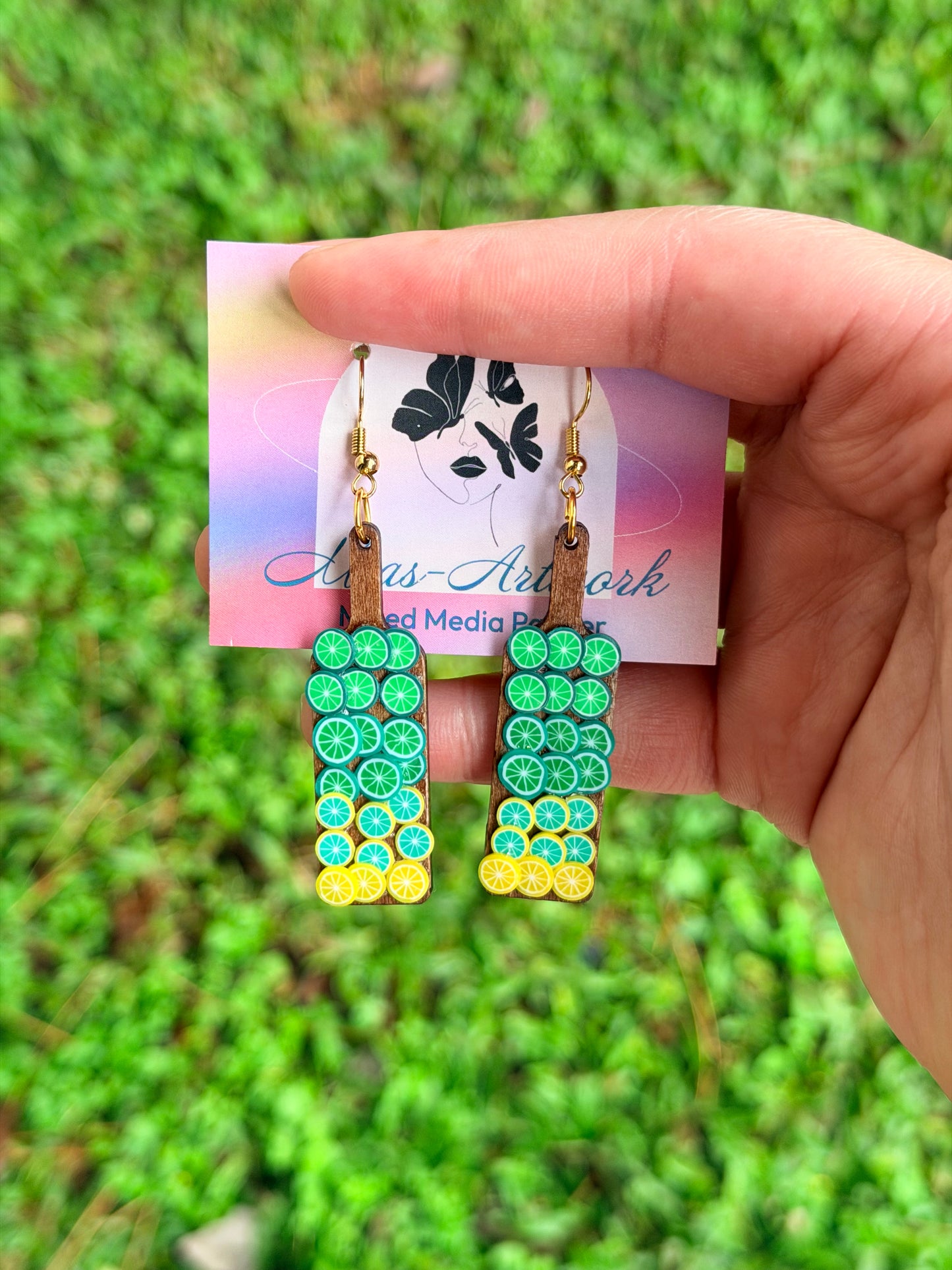 Green Citrus Charcuterie Board Earrings