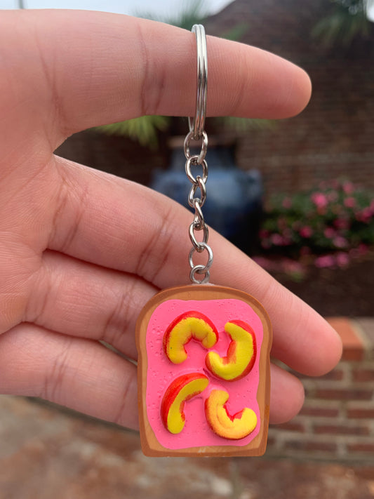 Peach Yogurt Toast Keychain