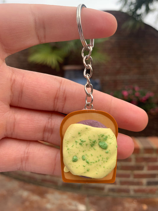 Cheeseburger Toast Keychain