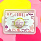 Mardi Gras Cream Puff with Purple Sprinkles Cookie Magnet