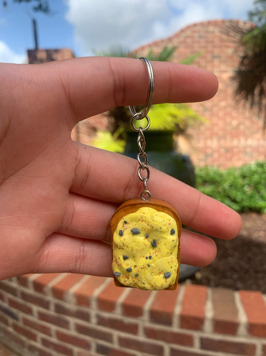 Scrambled Egg Toast Keychain