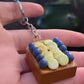 Banana and Blueberry Toast Keychain