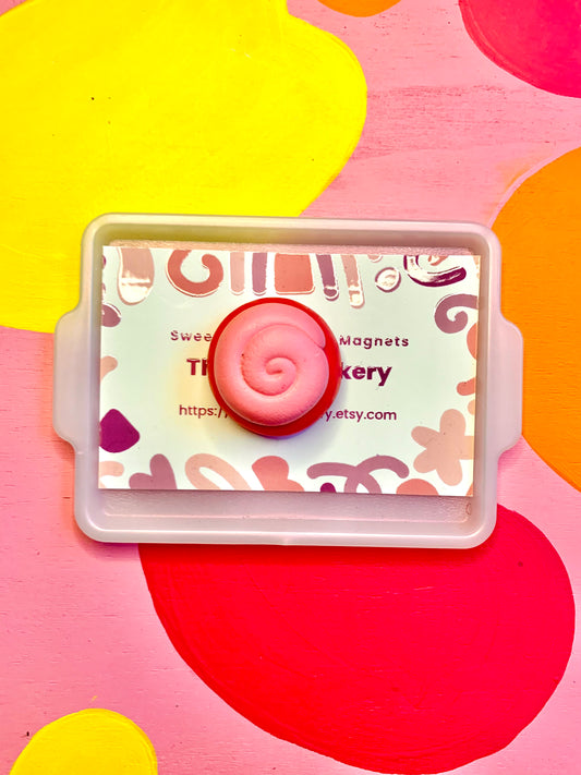 Pink Spiral Cookie