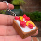 Peach and Raspberry Yogurt Toast Keychain