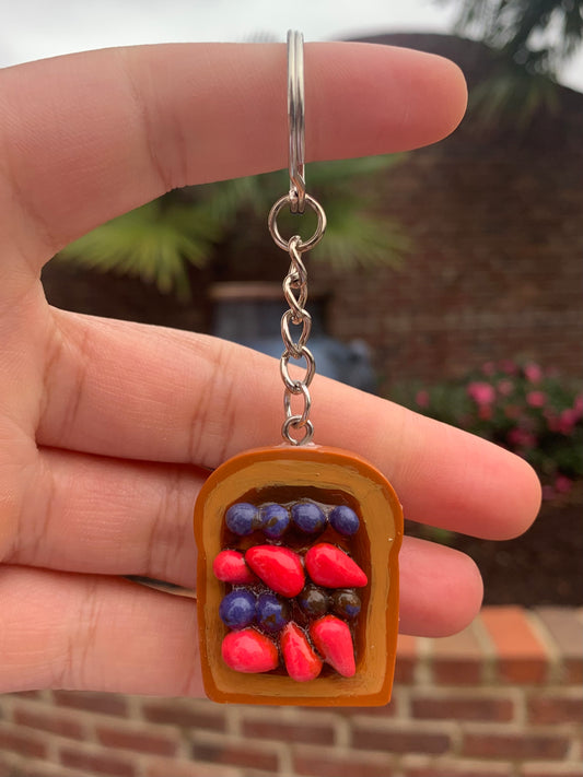 Chocolate Berries Toast Keychain