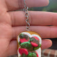 Tomato on top of Mozzarella Cheese Keychain