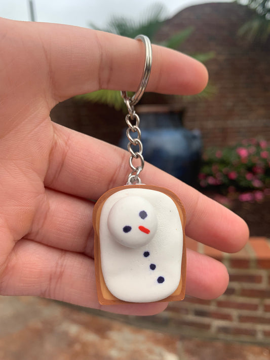Snowman Toast Keychain