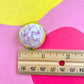 Mardi Gras Cream Puff with Purple Sprinkles Cookie Magnet