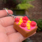 Mango and Raspberry Yogurt Toast Keychain