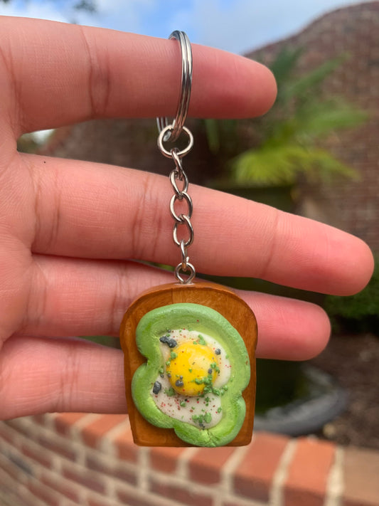 Sunny Side Up Bell Pepper Toast Keychain