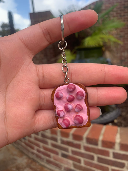 Pomegranate Yogurt Toast Keychain