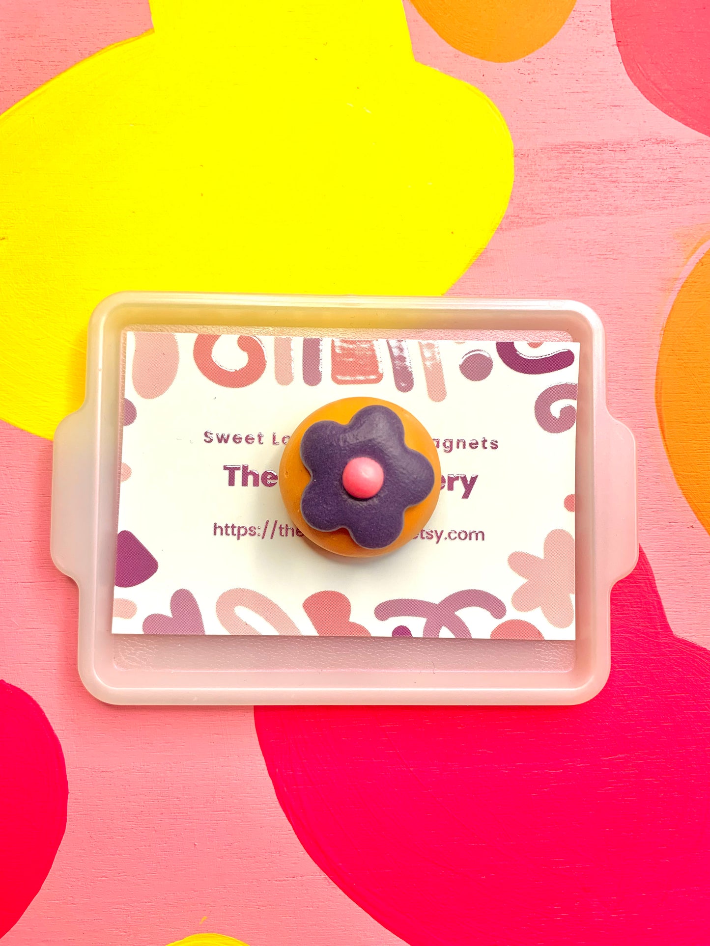 Purple Flower Cookie Magnet
