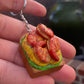 Shrimp with Egg and Avocado Keychain