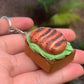 Open-faced Chicken Patty Keychain