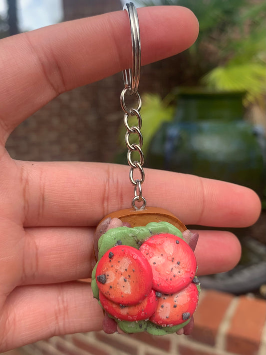 Open-faced B.L.T Sandwich Keychain