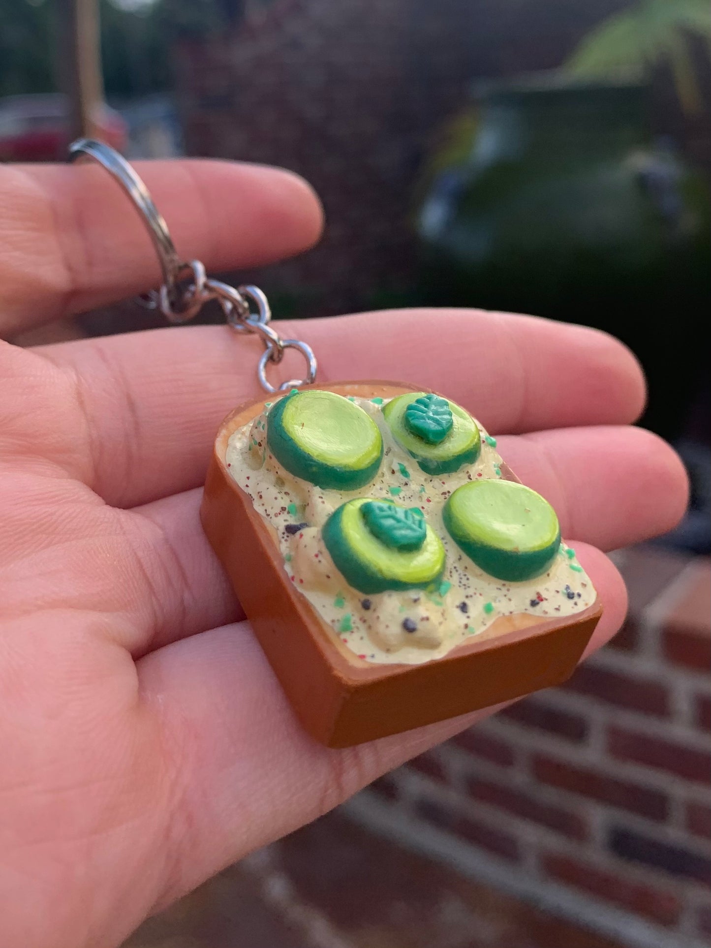 Tuna with Cucumber Toast Keychain