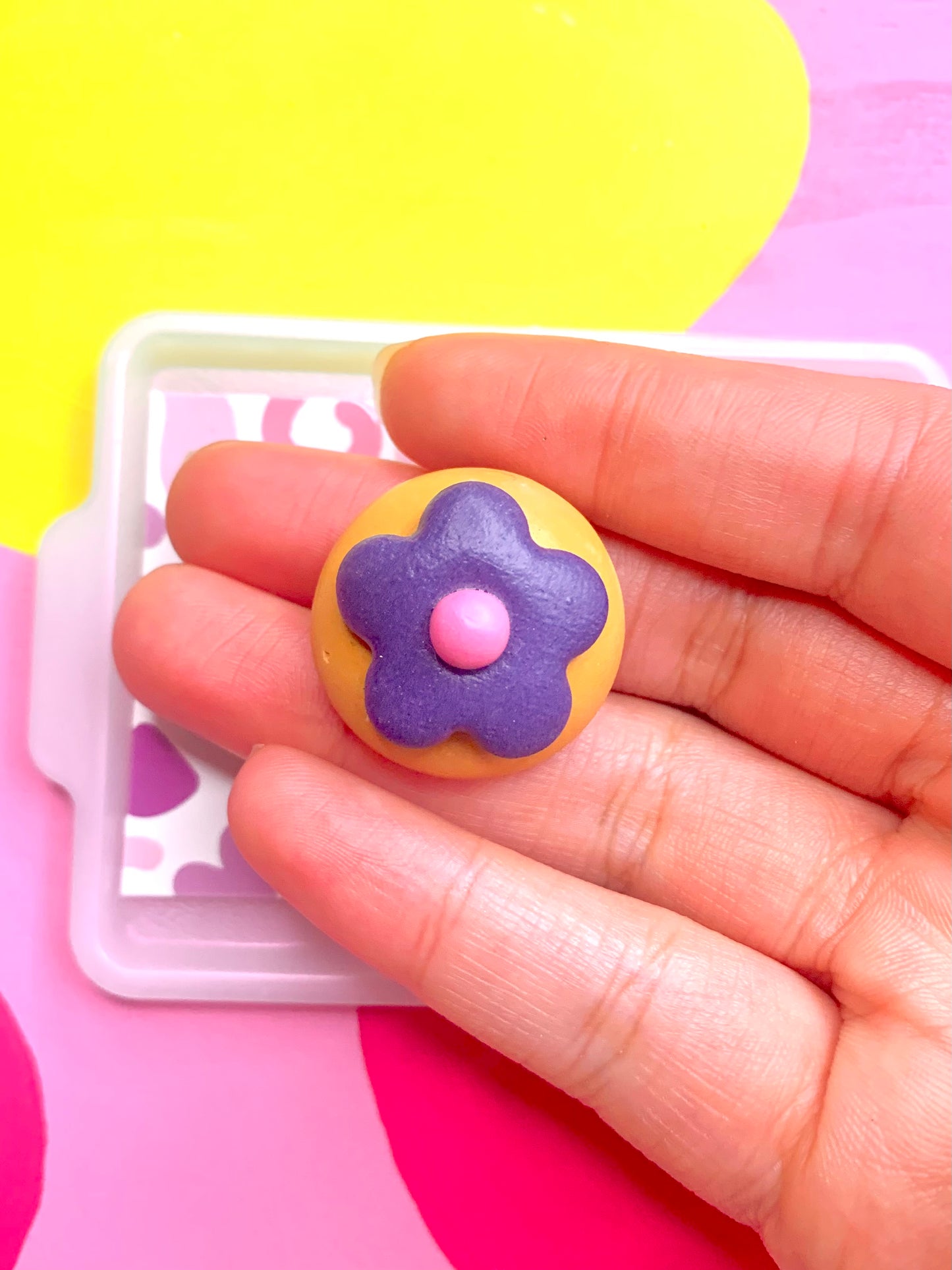 Purple Flower Cookie Magnet