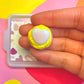 Yellow Cream with Heart Gummy Valentine Cookie
